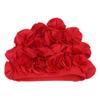 Flower Swim cover Floral Swim cover hat Bathing Swimming Shower cover Comfortable Nylon Cloth Swimming hat s For Outdoor Swimming(Red) view 1