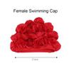 Flower Swim cover Floral Swim cover hat Bathing Swimming Shower cover Comfortable Nylon Cloth Swimming hat s For Outdoor Swimming(Red) view 3
