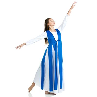 Danzcue Girls Streamer Tunic (Dress Not Included), Bright Royal, 12-14