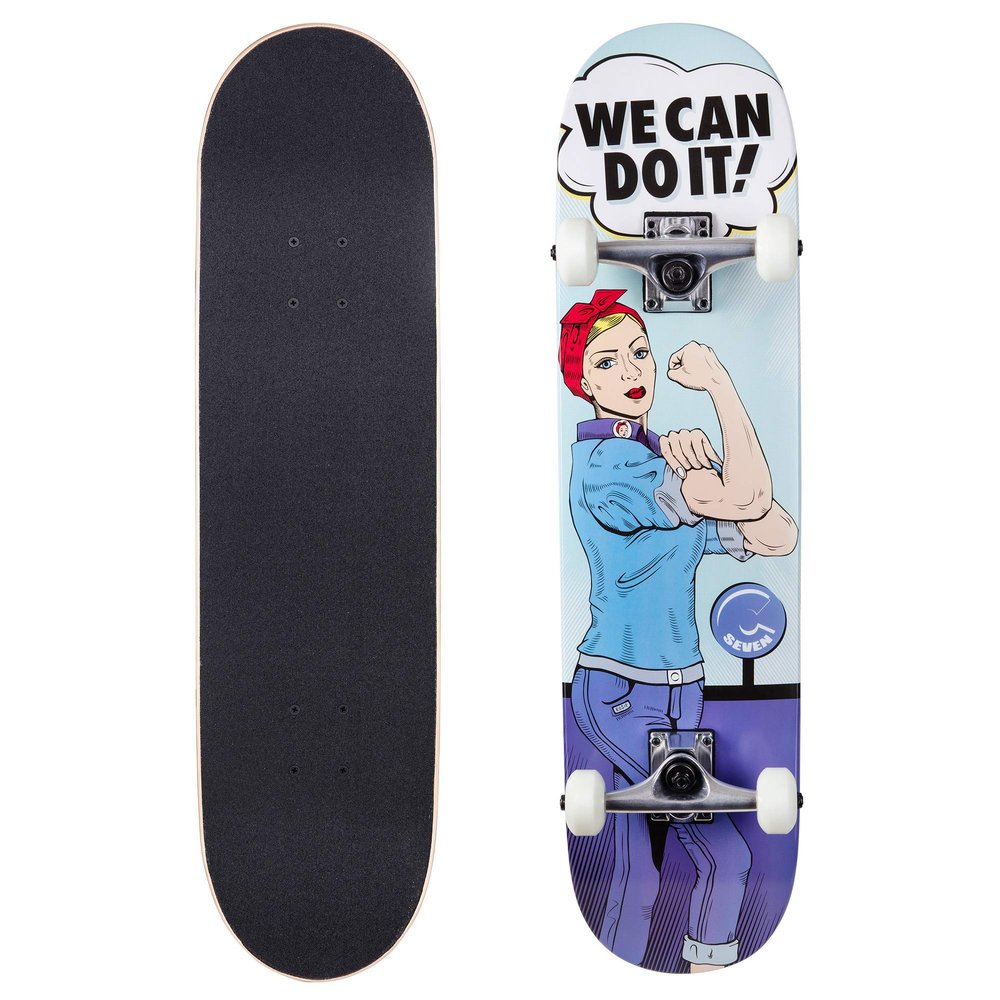 Cal 7 Complete Standard Skateboard 7.5-8-Inch Deck (7.75" Rosie The Riveter