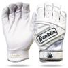 Franklin Sports MLB Batting Gloves - Powerstrap Chrome Adult Men's + Youth Batting Gloves Pair - Baseball + Softball Gear - White - Adult Large view 1