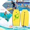 Goplus Bodyboard for Beach, 33/37/41 Inches Lightweight Body Board w/ Wrist Leash, EPS Core, XPE Deck, HDPE Slick Bottom, Surfboard for Kids Teens Adults Surfing (Yellow Conch, 41 inch) view 2