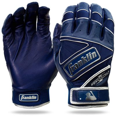 Franklin Sports Chrome Powerstrap Batting Gloves - Navy - Adult XX-Large
