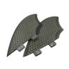 UPSURF Fiberglass Honeycomb Keel Twin Keel Fin K2 Black/White Surfboard Fin (Black Double Tab) view 1
