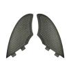 UPSURF Fiberglass Honeycomb Keel Twin Keel Fin K2 Black/White Surfboard Fin (Black Double Tab) view 2