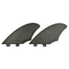 UPSURF Fiberglass Honeycomb Keel Twin Keel Fin K2 Black/White Surfboard Fin (Black Double Tab) view 4