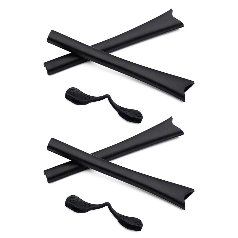 Mryok Replacement Earsocks Nosepieces Kits for Oakley Radar Path/Pitch/Range/XL/Edge Sunglass - Black & Black