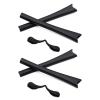 Mryok Replacement Earsocks Nosepieces Kits for Oakley Radar Path/Pitch/Range/XL/Edge Sunglass - Black & Black view 1