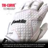 Franklin Sports MLB Batting Gloves - 2nd Skinz Baseball + Softball Batting Gloves - Adult + Youth Premium Leather Pair - White - Youth XX Small view 4