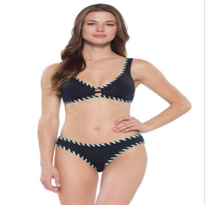 Becca by Rebecca Virtue Women's Camille Classic Bikini Top Black D