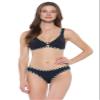 Becca by Rebecca Virtue Women's Camille Classic Bikini Top Black D view 1