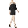 Bar III Womens Cold Shoulder Mini Cocktail Dress Black XL view 1