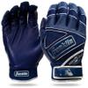 Franklin Sports MLB Batting Gloves - Powerstrap Chrome Adult Men's + Youth Batting Gloves Pair - Baseball + Softball Gear - Navy - Adult Medium view 1