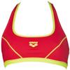 ARENA Women's MaxLife Racer Back Athletic Chlorine Resistant Swim Bikini Top for Athletes Pool or Beach, Red/Soft Green, Size 26 view 2