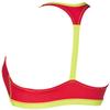 ARENA Women's MaxLife Racer Back Athletic Chlorine Resistant Swim Bikini Top for Athletes Pool or Beach, Red/Soft Green, Size 26 view 3
