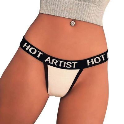 10AGIRL STRATUS Women's Black Charming Thong Lingerie Lace G-String T-Back Panties Strappy Body Harness Panties (G-White, X-Large)