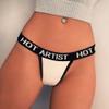 10AGIRL STRATUS Women's Black Charming Thong Lingerie Lace G-String T-Back Panties Strappy Body Harness Panties (G-White, X-Large) view 2