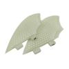 UPSURF Fiberglass Honeycomb Keel Twin Keel Fin K2 Black/White Surfboard Fin (White Double Tab) view 1