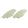 UPSURF Fiberglass Honeycomb Keel Twin Keel Fin K2 Black/White Surfboard Fin (White Double Tab) view 4