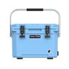 CAMP-ZERO 21 Quart Rotomolded Hard Cooler - Insulated Ice Chest with 4 Cup Holders - Bear-Proof Travel Ice Box for Beverage, Drink, BBQ, Fishing, Camping, Outdoor, Sky Blue view 1