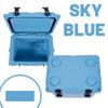 CAMP-ZERO 21 Quart Rotomolded Hard Cooler - Insulated Ice Chest with 4 Cup Holders - Bear-Proof Travel Ice Box for Beverage, Drink, BBQ, Fishing, Camping, Outdoor, Sky Blue view 3