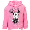 Disney Minnie Mouse Toddler Girls Crossover Fleece Hoodie and Leggings Outfit Set Pink Glitter 2T view 2