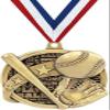 Baseball Medals - 2" Kudos Baseball, T-Ball Award Medals Gold - 100 Pack Prime view 1