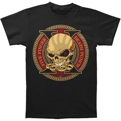 Five Finger Death Punch Men's Trouble Decade of Destruction T-Shirt Small Black