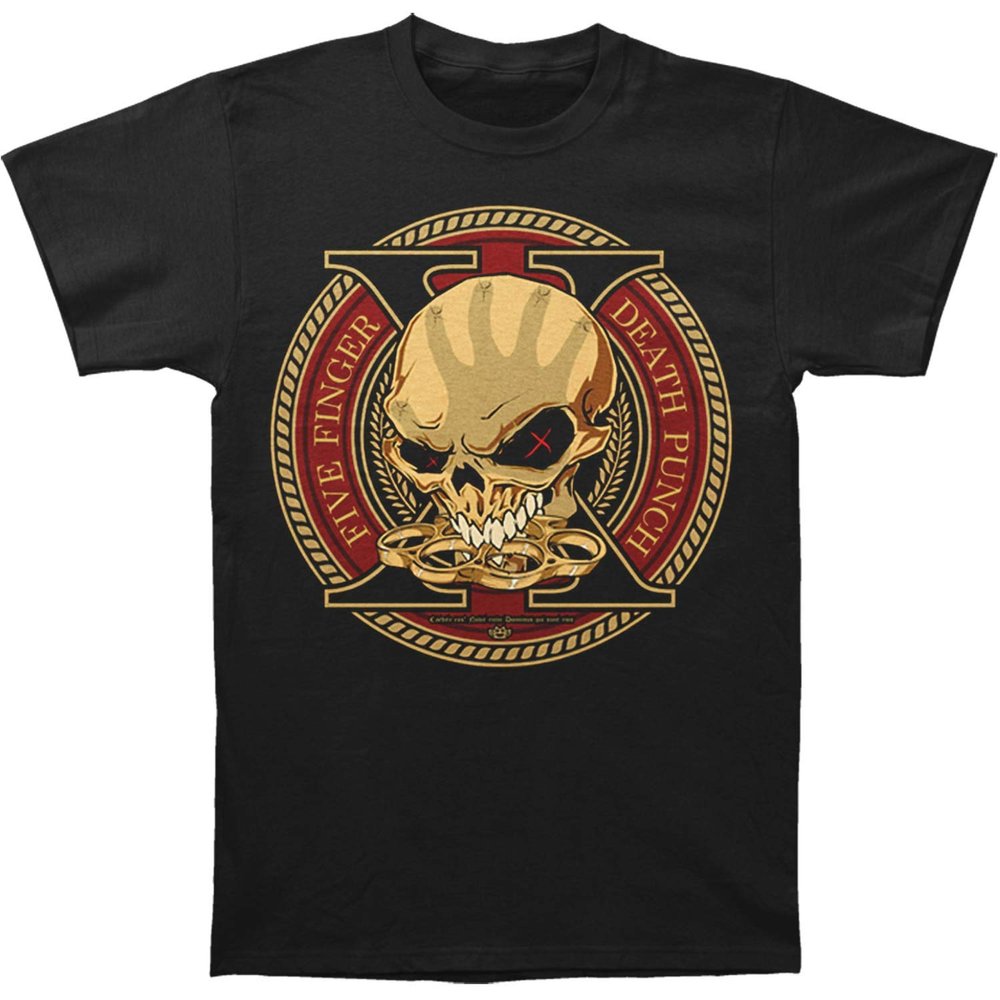 Five Finger Death Punch Men's Trouble Decade of Destruction T-Shirt Small Black