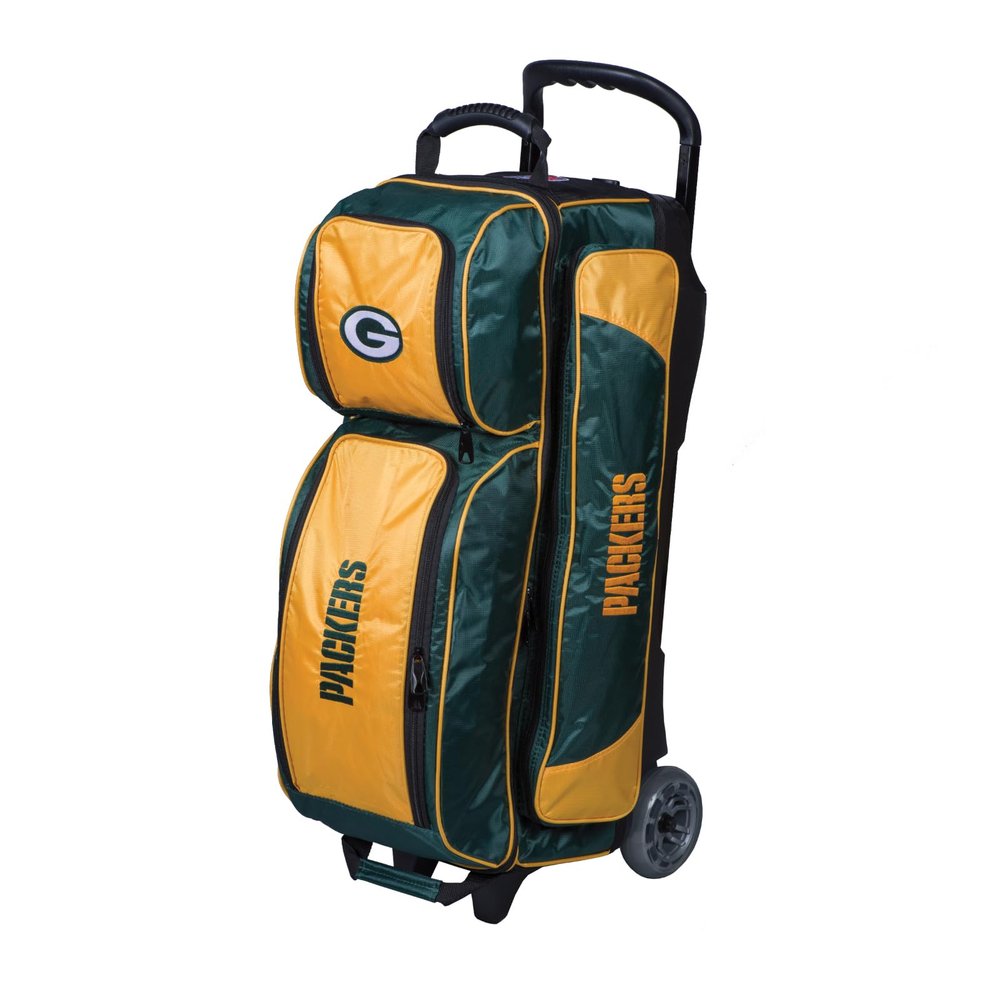 KR Strikeforce NFL Three Ball Bowling Roller Bag Green Bay Packers