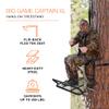 Big Game Captain XC Hang-On Treestand, Lightweight Steel Construction with 14 x 8 in. Flip-Back Flex-Tek Seat, 300 lbs Weight Rating view 2