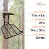 Big Game Captain XC Hang-On Treestand, Lightweight Steel Construction with 14 x 8 in. Flip-Back Flex-Tek Seat, 300 lbs Weight Rating view 3