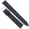 18mm Morellato Genuine Calfskin Leather Unstitched Flat Black Watch Band XL 116 view 2