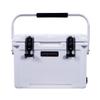 CAMP-ZERO 21 Quart Rotomolded Hard Cooler - Insulated Ice Chest with 4 Cup Holders - Bear-Proof Travel Ice Box for Beverage, Drink, BBQ, Fishing, Camping, Outdoor, White view 1