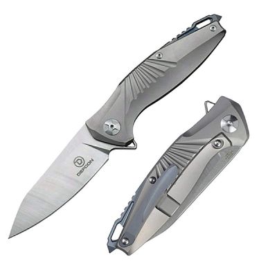 DEFCON Jungle Knife Series MAKO S35VN Blade Titanium EDC Folding Pocket Tactical Knife (TF5290)