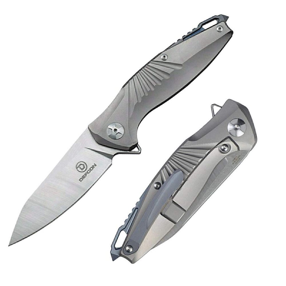 DEFCON Jungle Knife Series MAKO S35VN Blade Titanium EDC Folding Pocket Tactical Knife (TF5290)