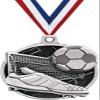1.5" Soccer Medal - Silver Soccer Challenger Award Medals 20 Pack view 1
