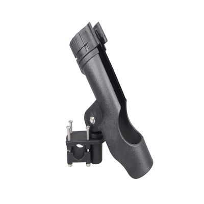 Pactrade Marine Boat Pontoon Mount Adjustable Fishing Rod Holder 1 1/4' Square 7/8'' - 1'' Round Rail Tube 180 Degree Set of 2
