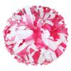 Danzcue 2 Pack 6 Inches Plastic Cheerleading Pom Pom with Baton Handle (Hot Pink-White, One Size) view 1