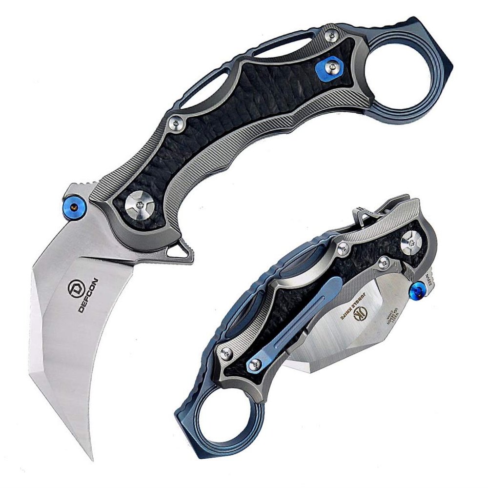 DEFCON Jungle Knife Series S35VN Blade Titanium EDC Folding Pocket Tactical Knife (TF5221)