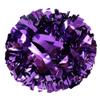 Danzcue 6 Inches Metallic Cheerleading Pom Pom with Baton Handle Pack of 2 (One Size, Purple) view 1