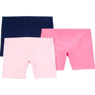 Simple Joys by Carter's Baby Girl's 3-Pack Bike Shorts Shorts, pink/navy, 24 Months