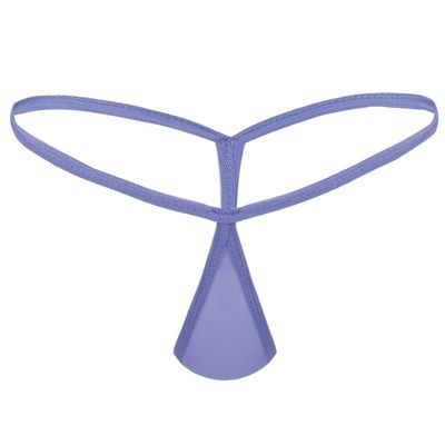 Agoky Women's Sexy Micro Thong Bikini Briefs Panties Bottoms Tear Drop Shaped Shorts Underwear Lavender One Size