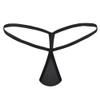 Agoky Women's Sexy Micro Thong Bikini Briefs Panties Bottoms Tear Drop Shaped Shorts Underwear Black One Size view 1