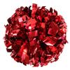 Danzcue 6 Inches Metallic Cheerleading Pom Pom with Baton Handle Pack of 2 (One Size, Red) view 1