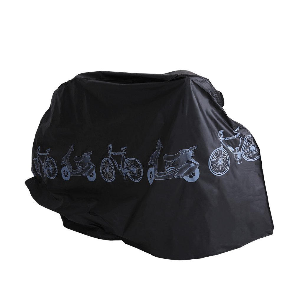 Waterproof Motorcycle Cover, Asixx Waterproof Bike Cover, Bike Cover Waterproof Waterproof Raincoat Rain Cover Dust Proof Protector for Bicycle Scooter Motorbike Cycling(Black)