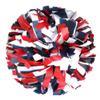 Danzcue 2 Pack 6 Inches Plastic Cheerleading Pom Pom with Baton Handle (Red-Navy-White, One Size) view 1