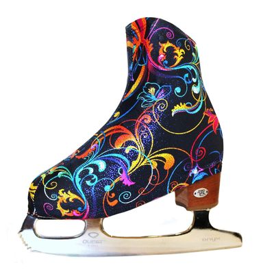 Ice Fire 1 Pair Skate Boot Covers | Durable Boot Protector for Ice/Figure/Roller Skate | Universal Size | Skating Accessory- Pretty Blossom