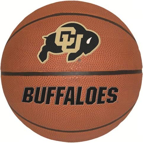 6 Inch CU Basketball Decal Buffs University of Colorado Buffaloes Logo CO Removable Wall Sticker Art NCAA Home Room Decor 6 1/2 by 6 1/2 Inches