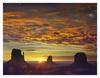 Global Gallery The Mittens and Merrick Butte at Sunrise, Monument Valley, Arizona-Paper Art-18"x14" view 1